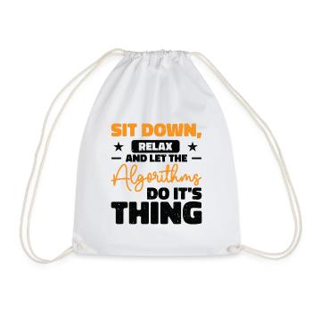 Algorithme informatique Programmeur Artificiel - Sac de sport léger - blanc - Devant