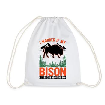 Buffalo Gift Bison Buffallo Buffle d’eau - Sac de sport léger - blanc - Devant