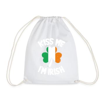 Kiss Me Im Irish Funny St Patricks Day - Turnbeutel - Weiß - Vorne