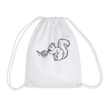 Écureuil Joueur de cornemuse Écureuil Joueur de cornemuse - Sac de sport léger - blanc - Devant