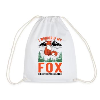 Fuchs Geschenk Rotfuchs - Turnbeutel - Weiß - Vorne