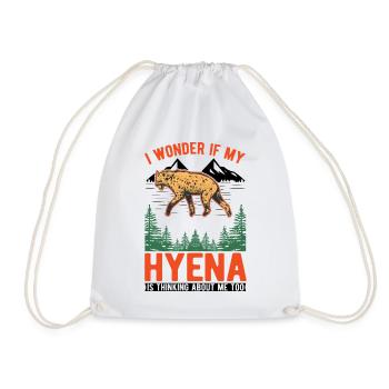 Hyäne Geschenk Erdwolf Hyena - Turnbeutel - Weiß - Vorne