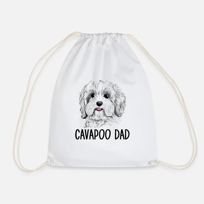 cavapoo dad, cavapoo - Turnbeutel - Weiß