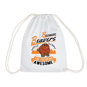 Parce que les castors sont des Biber géniaux - Sac de sport léger - blanc - Devant