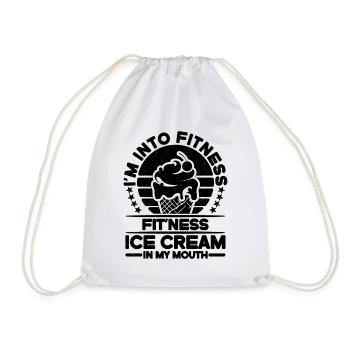 I'm Into Fitness Frozen Sweets Ice Cream Lover - Drawstring Bag - white - Front