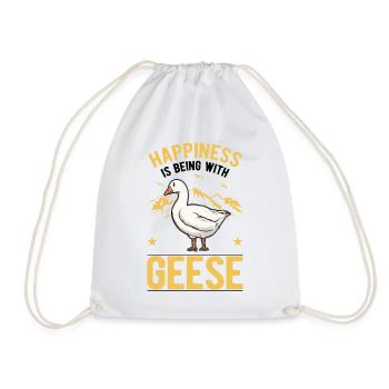 Oies Bonheur Amoureux de l’oie Éleveurs d’oies - Sac de sport léger - blanc - Devant