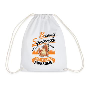 Écureuil Cadeau Écureuil Gris Écureuil - Sac de sport léger - blanc - Devant