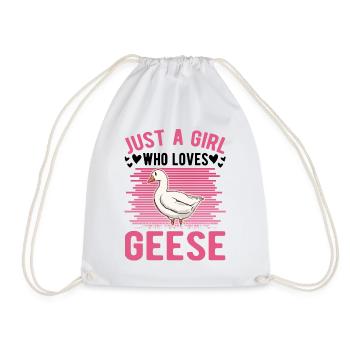 Geese Girls Goose Breeder Goose Goose - Drawstring Bag - white - Front
