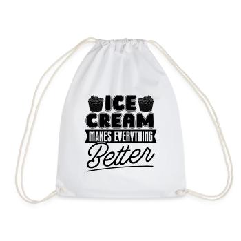 La crème glacée rend tout glacé amateur de crème glacée - Sac de sport léger - blanc - Devant