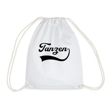 Tanzen Schriftzug - Turnbeutel - Weiß - Vorne