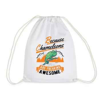 Parce que les caméléons sont des caméléons géniaux - Sac de sport léger - blanc - Devant