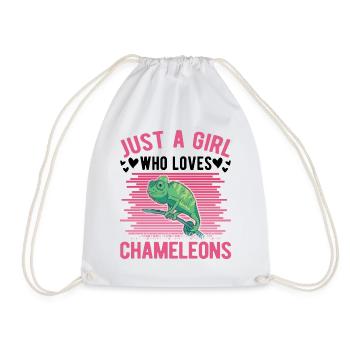 Caméléon Fille Caméléon - Sac de sport léger - blanc - Devant