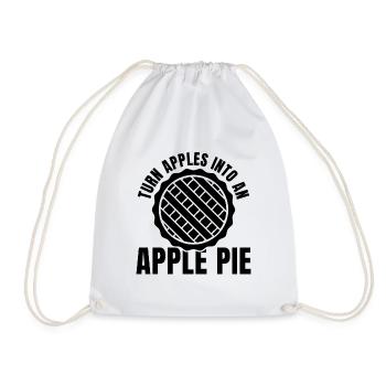 Turn Apples Into Baking Pastries Apple Pie Lover - Drawstring Bag - white - Front