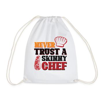 Ne faites jamais confiance à un chef maigre - Sac de sport léger - blanc - Devant