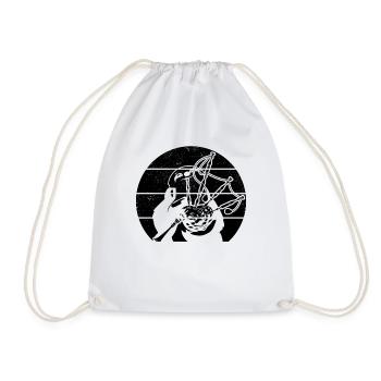 Sloth Bagpipe Player Sloth Bagpipe Musician Bagpip - Drawstring Bag - white - Front