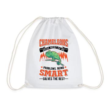 Caméléon Cadeau Caméléon - Sac de sport léger - blanc - Devant
