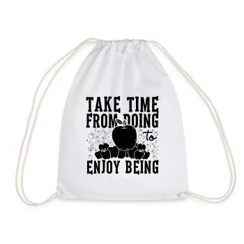 Prenez le temps de faire des pâtisseries amateur de tarte aux pommes - Sac de sport léger - blanc - Devant