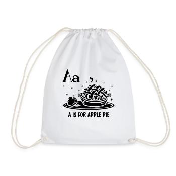 A Is For Apple Pie Baking Pastries Apple Pie Lover - Drawstring Bag - white - Front