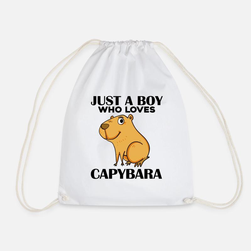 Capybara Junge - Turnbeutel - Weiß