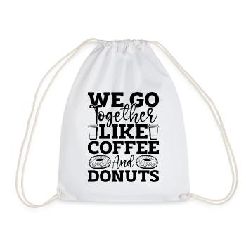We Go Together Coffee Bean Coffee & Donuts Lover - Turnbeutel - Weiß - Vorne