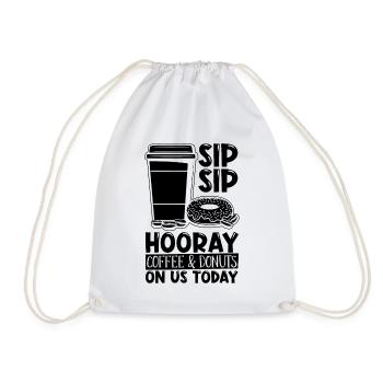 Sirotez Sip Hourra Caféine Café & Donuts Lover - Sac de sport léger - blanc - Devant