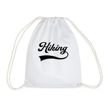 Hiking lettering - Drawstring Bag - white - Front