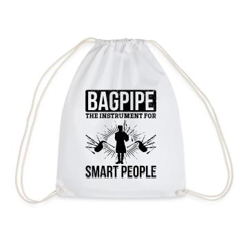 Bagpipe The Instrument For Smart People - Bagpiper - Drawstring Bag - white - Front