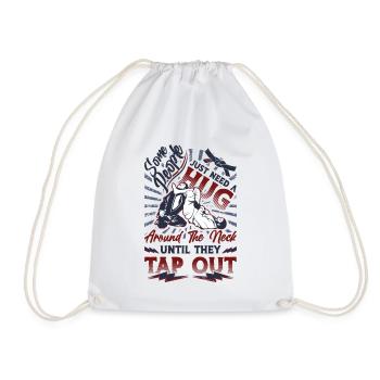 Hug around the neck, Jiu Jitsu - Drawstring Bag - white - Front