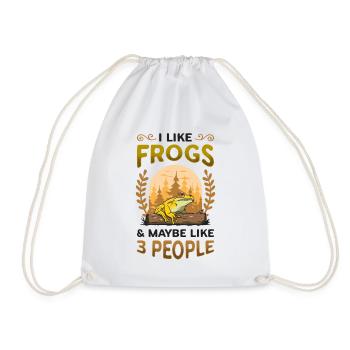 J’aime les grenouilles et peut-être 3 personnes - Sac de sport léger - blanc - Devant