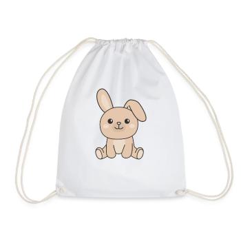 Lapin Lapin Mignon Animaux Lapin de Pâques - Sac de sport léger - blanc - Devant