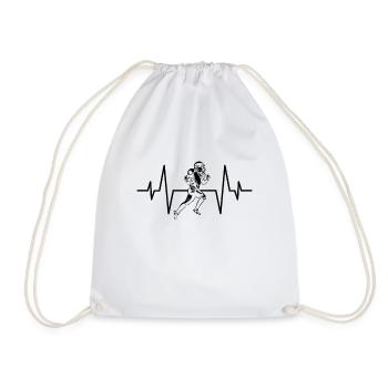 Battement de cœur du football - Sac de sport léger - blanc - Devant