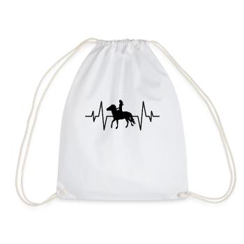 Chevaux Riding Heartbeat - Sac de sport léger - blanc - Devant