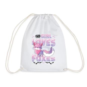 Cette fille aime les renards, gentille renard - Sac de sport léger - blanc - Devant