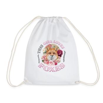 Cette fille aime les renards, gentille renard - Sac de sport léger - blanc - Devant