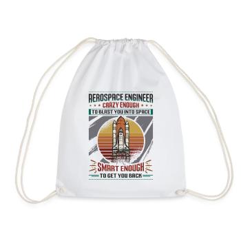 Aerospace Engineer - Drawstring Bag - white - Front