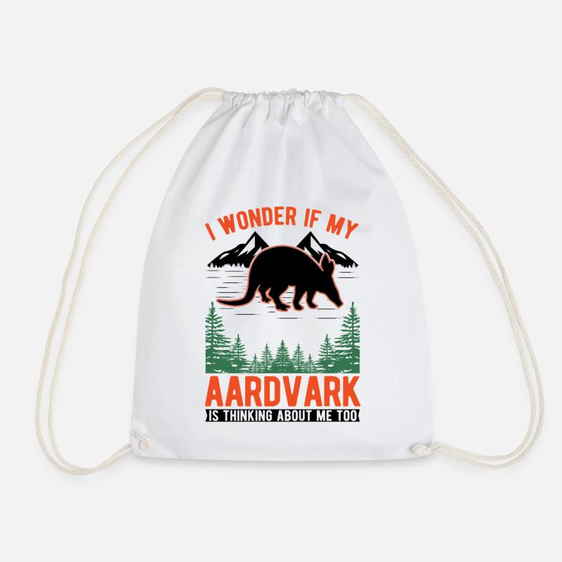 Erdferkel Geschenk Aardvark - Turnbeutel - Weiß