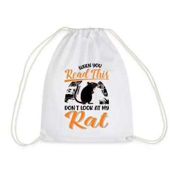 Rat Gift Rat domestique Rat Propriétaire - Sac de sport léger - blanc - Devant