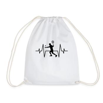 Battement de cœur de tennis - Sac de sport léger - blanc - Devant