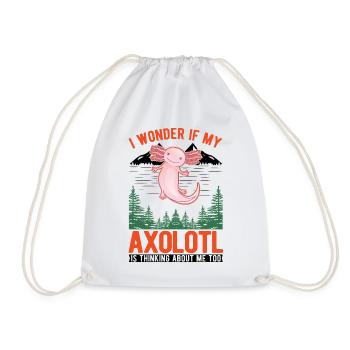 Axolotl Queue Cadeau Amphibien Axolotl - Sac de sport léger - blanc - Devant