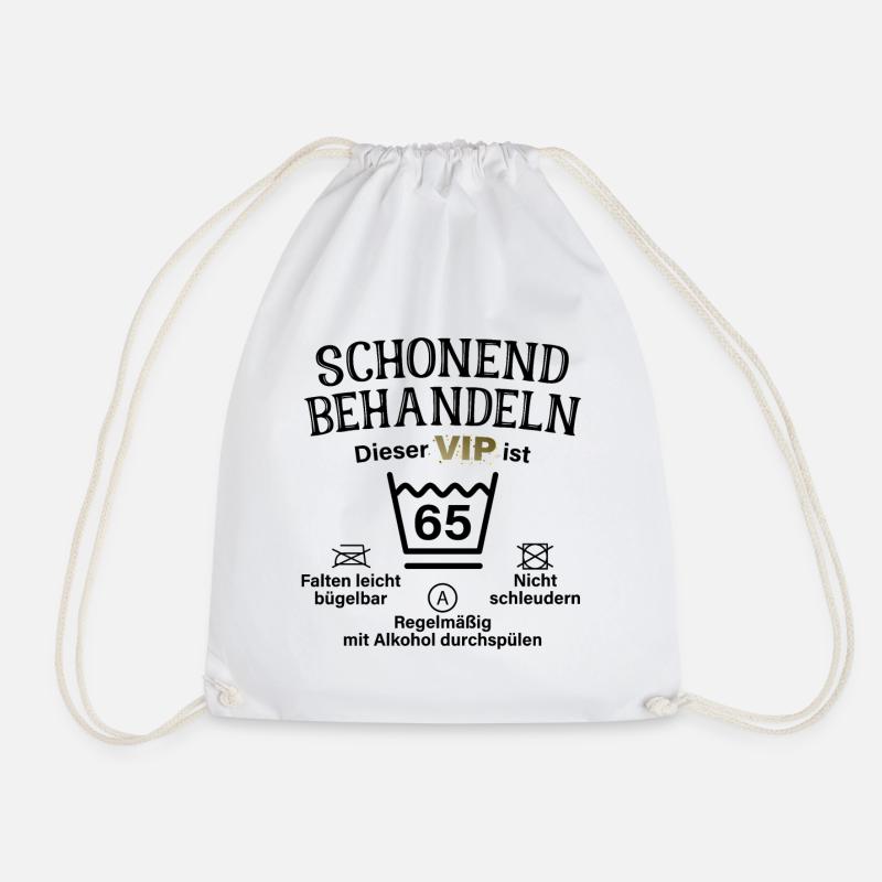 65. Geburtstag Schonend Behandeln 65 VIP ist 65 - Turnbeutel - Weiß
