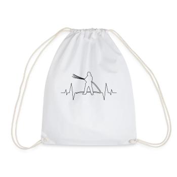 Fire Brigade Heartbeat - Drawstring Bag - white - Front