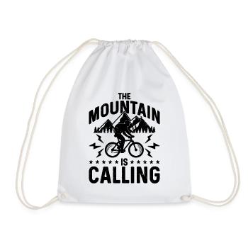 La montagne appelle vélo vététiste - Sac de sport léger - blanc - Devant