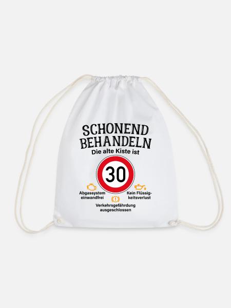30. Geburtstag Schonend Behandeln Alte Kiste 30 - Turnbeutel - Weiß
