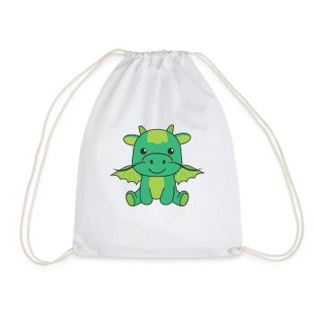 Dragon Animaux mignons pour enfants Manga Dragon - Sac de sport léger - blanc - Devant
