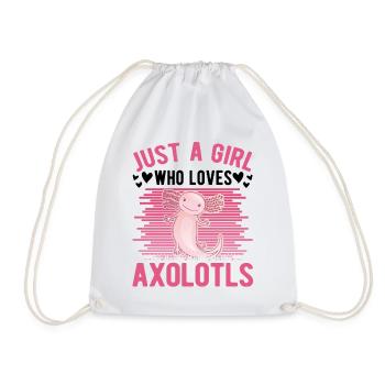 Axolotl Girl Tailed Amphibian - Sac de sport léger - blanc - Devant