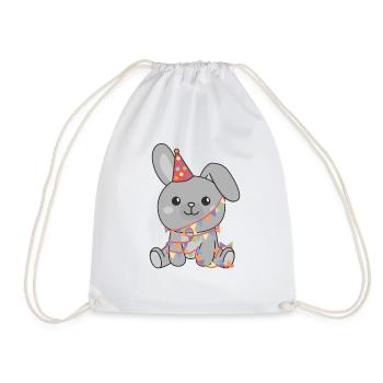 Lapin pour anniversaire un cadeau pour les enfants - Sac de sport léger - blanc - Devant