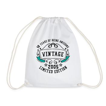 Vintage 2005 Limited Edition Anniversaire Cadeau - Sac de sport léger - blanc - Devant
