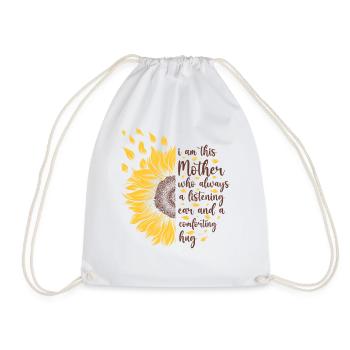 Je suis cette mère Cadeau de tournesol motivant - Sac de sport léger - blanc - Devant