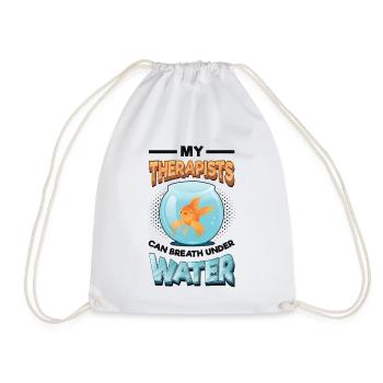 Fun fish keeping, fish keepers - Drawstring Bag - white - Front