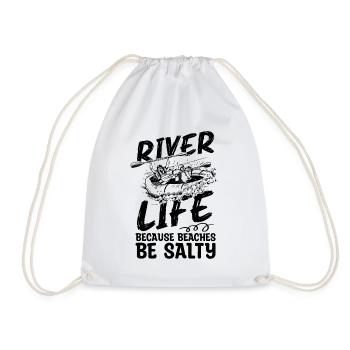 River Life Because Beaches Canoeing Rafting Lover - Turnbeutel - Weiß - Vorne